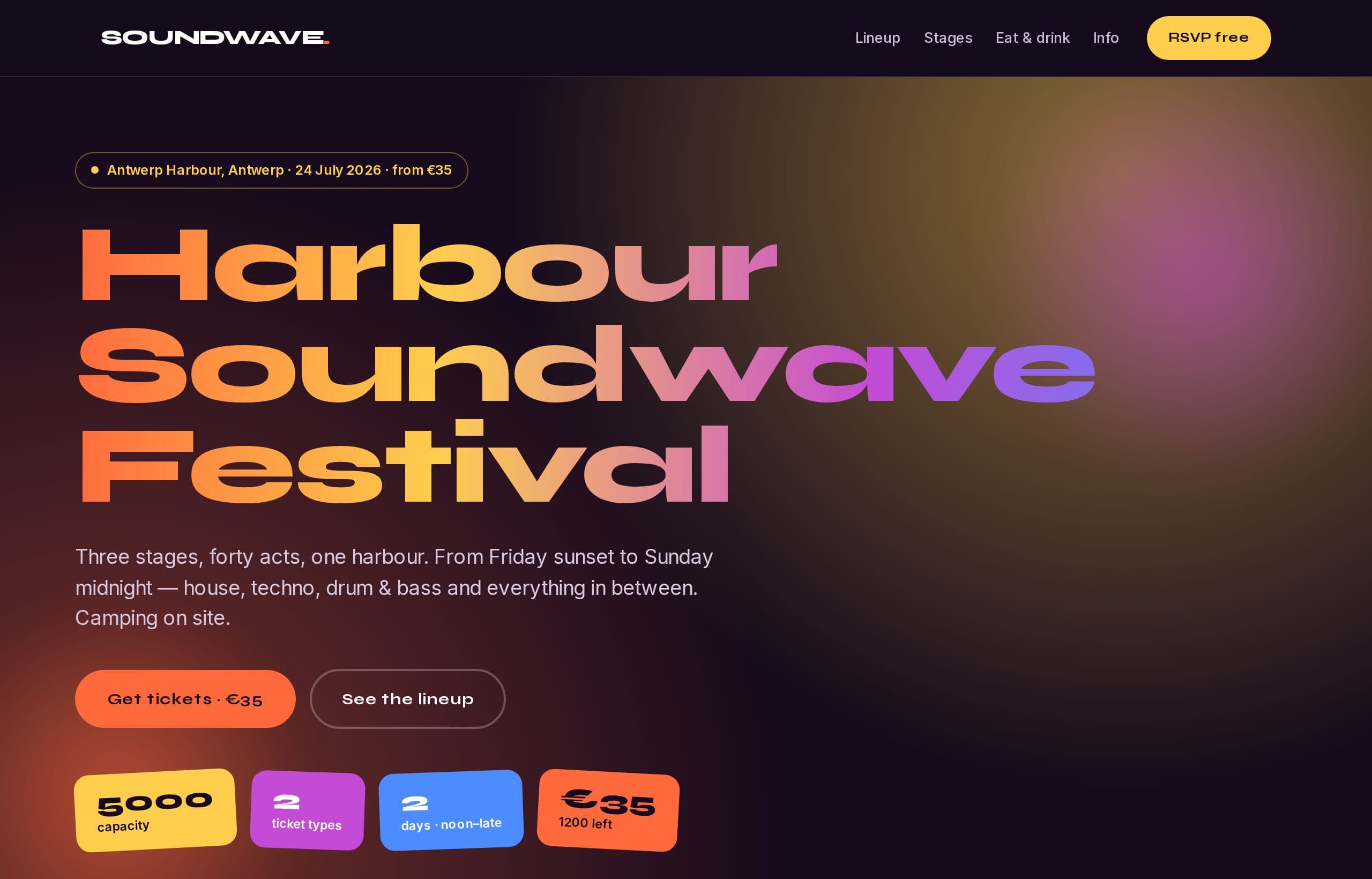 Bold / Festival event page preview